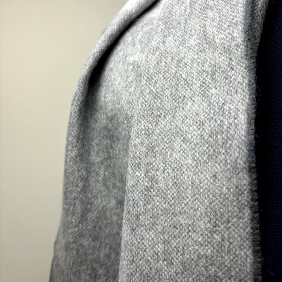 Agnona $650 NWOT Angora Wool Cashmere Scarf Shawl w/ Fringe 11.5" x‎ 62" Italy - Picture 5 of 9